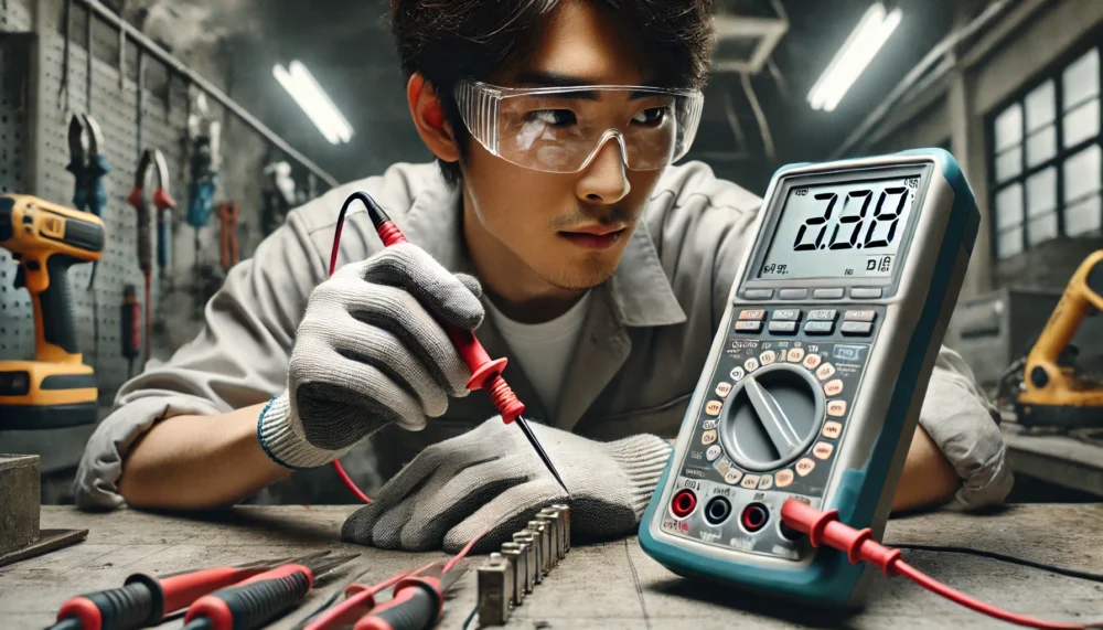 A-man-measuring-insulation-resistance