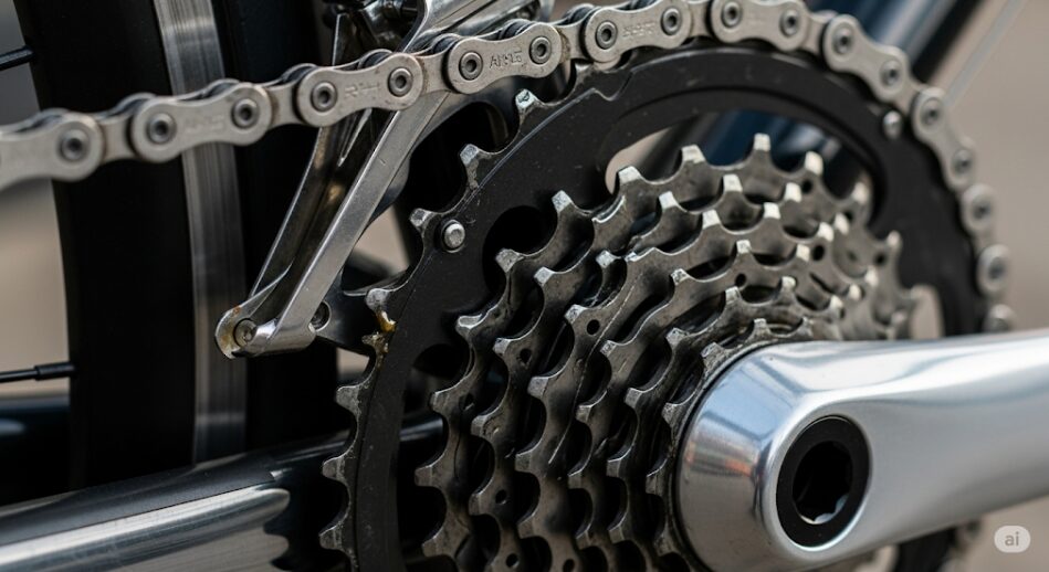 Road-bike-gear-chain
