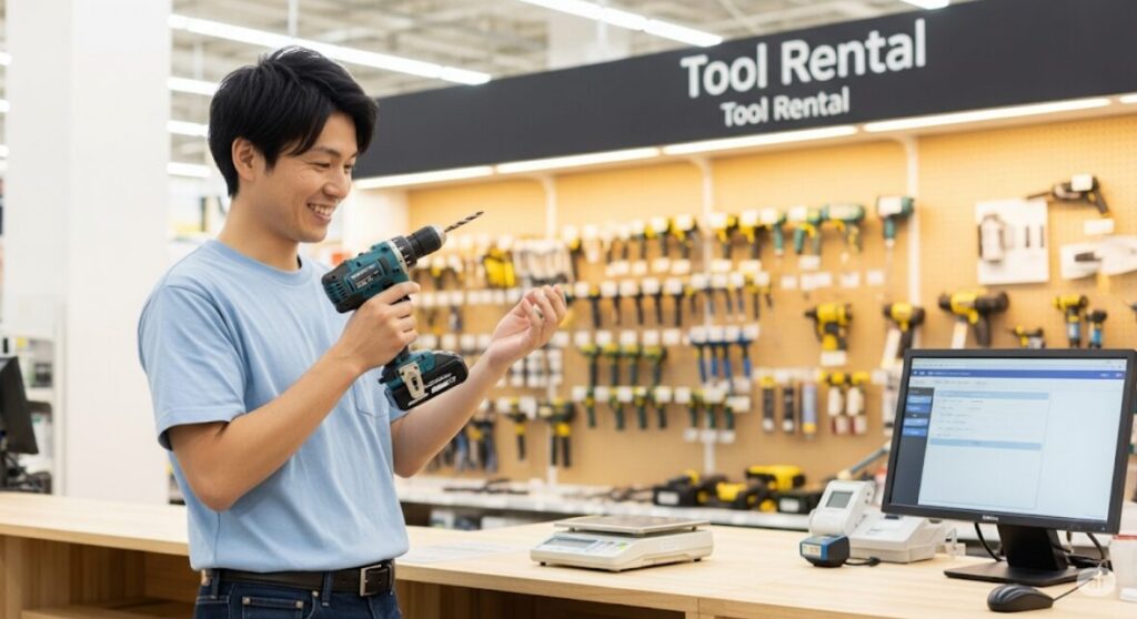 Aman-holding-a-rental-tool