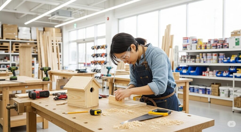 A-woman-working-in-the-store