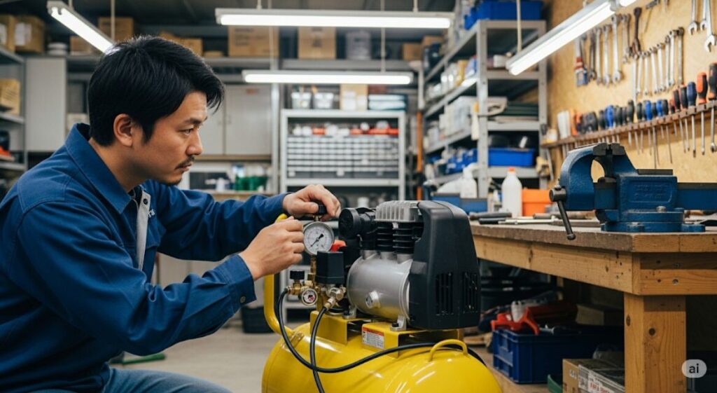 Air-compressor-pressure-setting
