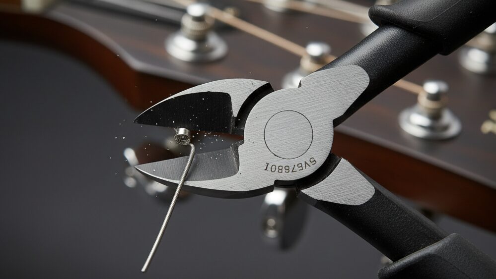 Cutting-strings-with-100-yen-store-nippers