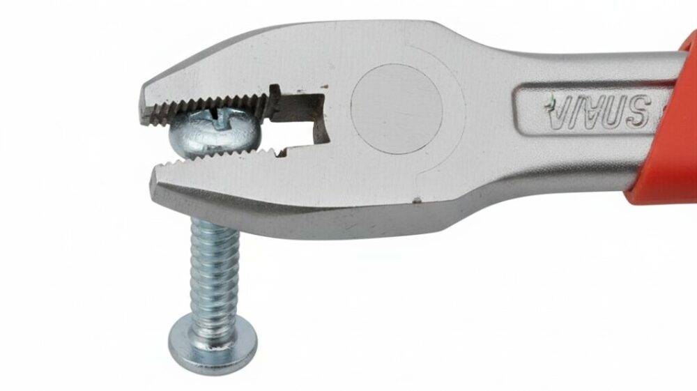 Grasp-the-head-of-the-screw-with-pliers