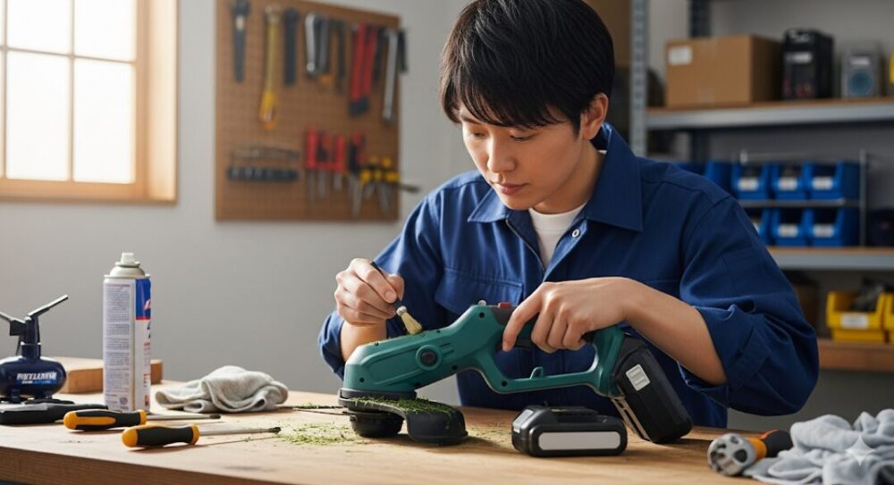 Lawn-mower-maintenance-in-progress