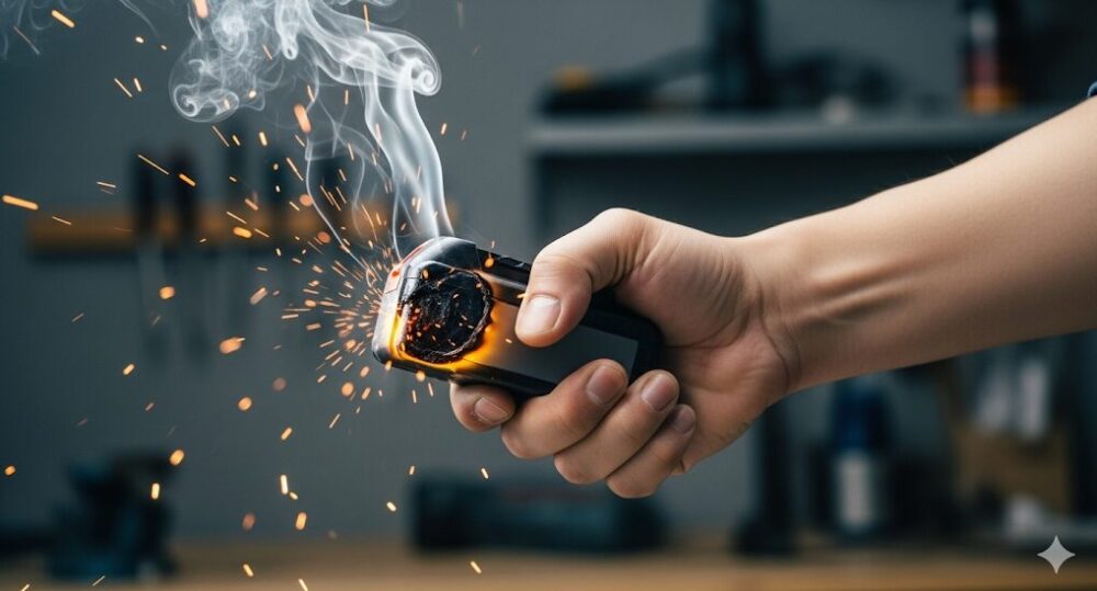 Smoke-coming-from-the-battery