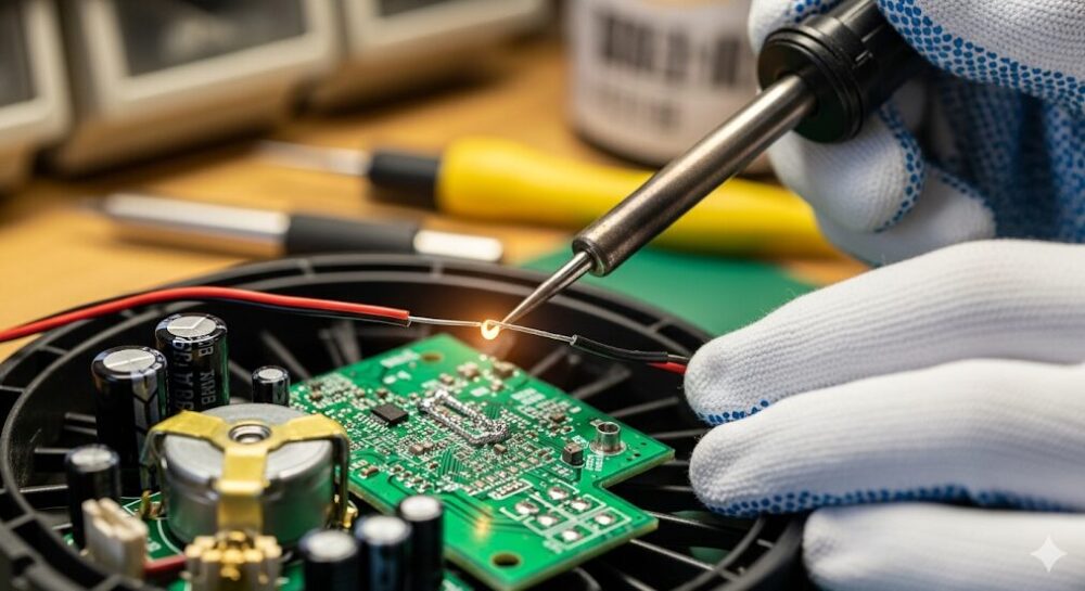 Soldering-in-progress