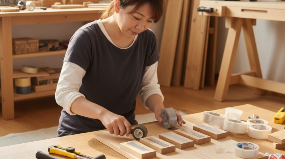 Tape-that-sticks-to-wood