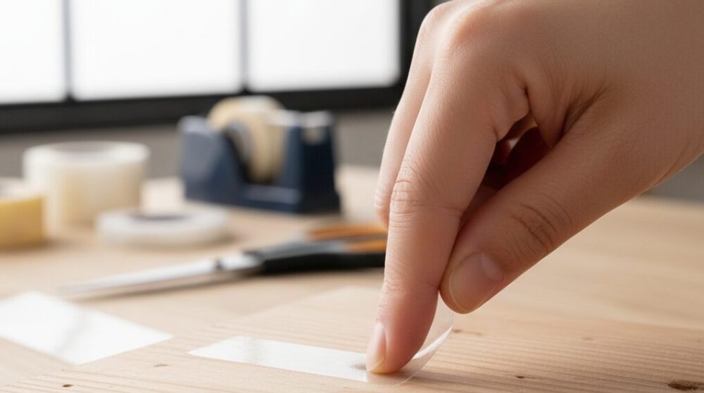Double-sided-tape-that-can-be-attached-to-wood
