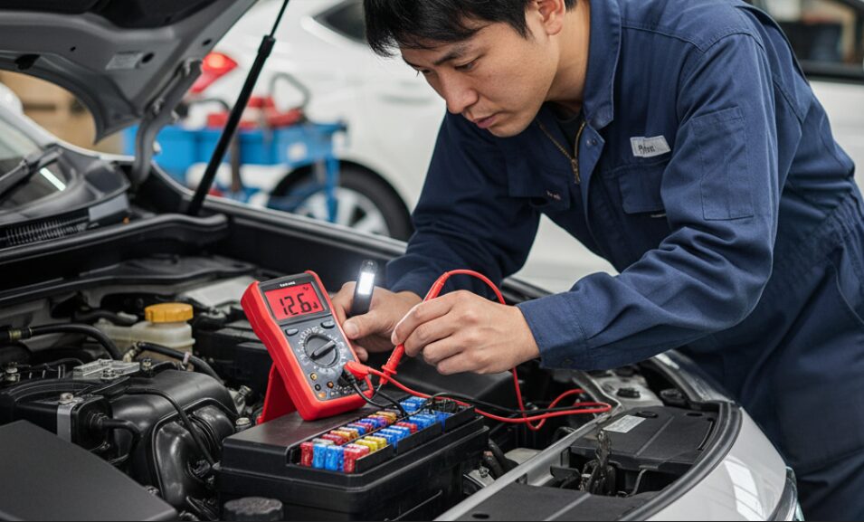 Check-the-car-fuses-with-a-tester