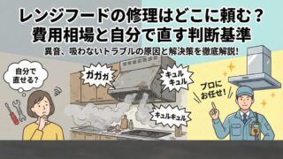 レンジフードの修理はどこで直すか？相場と自分で治す判断