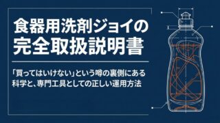 食器用洗剤ジョイの完全取扱説明書と書かれたタイトルスライド画像