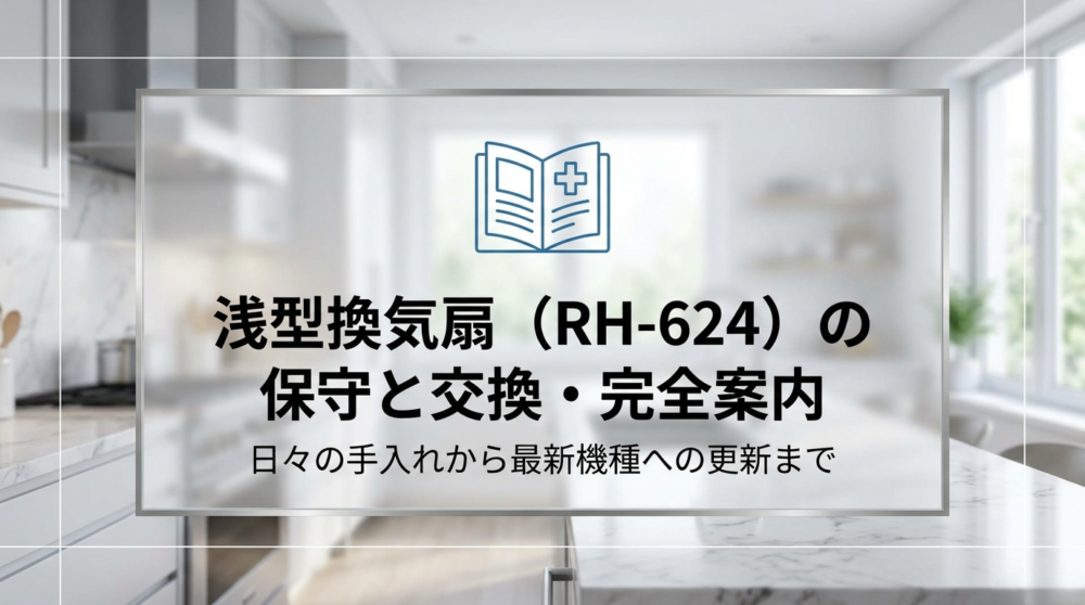 サンウェーブ浅型レンジフードRH-624の保守と手入れ、交換に関する完全案内のタイトル画像