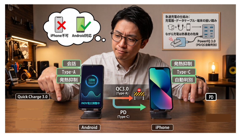 Qc3.0とPD で迷っている