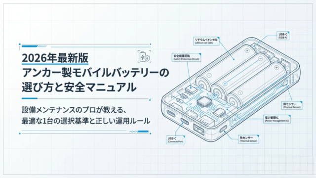 設備メンテナンスのプロが教えるAnkerモバイルバッテリーの選び方と安全マニュアル