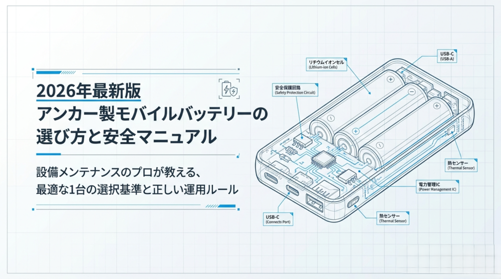 設備メンテナンスのプロが教えるAnkerモバイルバッテリーの選び方と安全マニュアル
